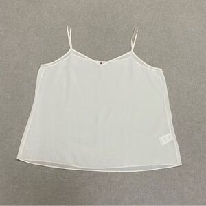 Boden Ivory Silk Tank Size US 16 Adjustable Straps V-neck Minimalist